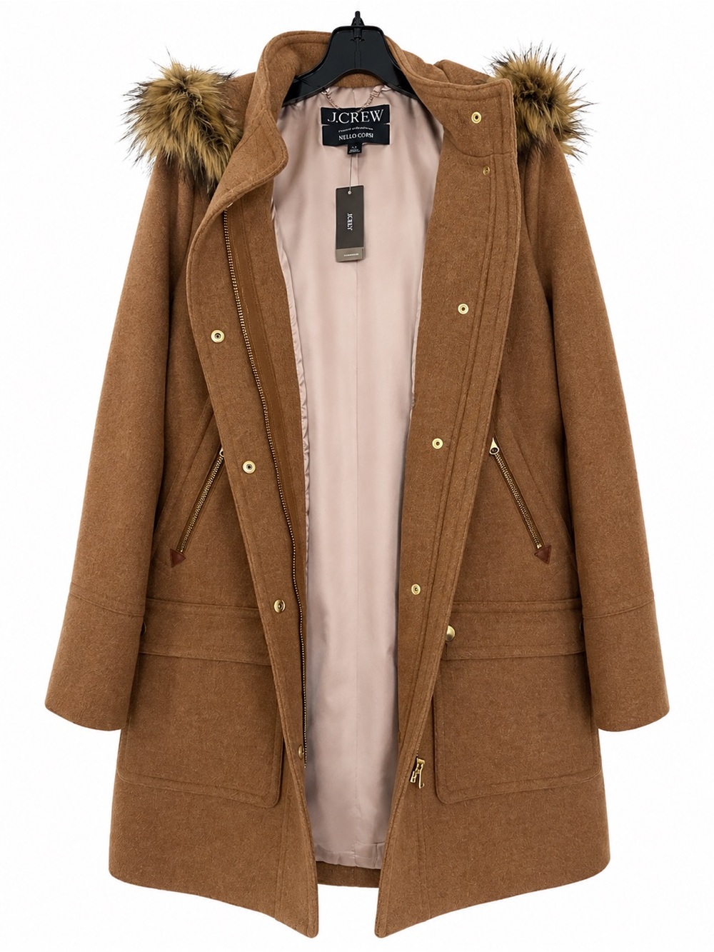 J.Crew Women's Wool Blend Italian Stadium Cloth by Nello Gori